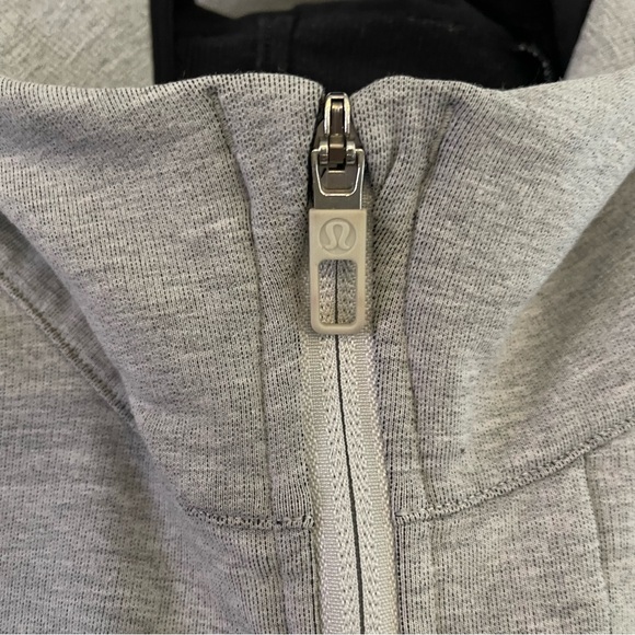 LULULEMON City Sweat Zip Hoodie Heathered Ultra Light Grey Size Large - Picture 7 of 12